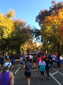 Running toward the finish